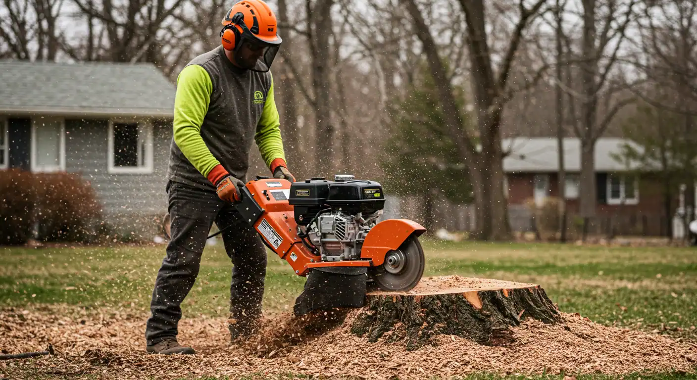 Stump grinding service in Omaha by Omaha Tree Experts - professional tree service