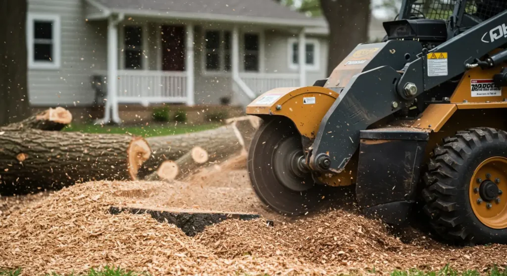 stump grinding in omaha by certified arborist