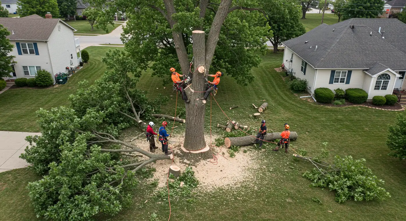 tree removal in omaha by certified arborists of PrimeCut Team